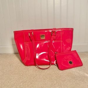Dooney & Bourke hot pink purse with change purse